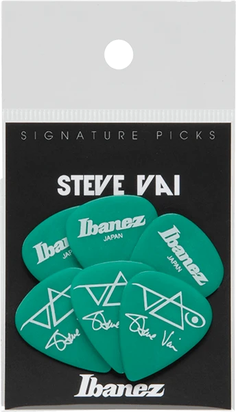 Ibanez Steve Vai Signature Model Picks, Teardrop Shape, 1.0mm Polyacetal, 6-Pack - 1