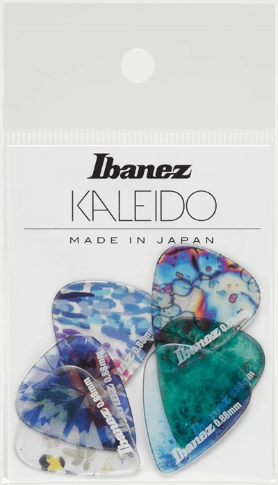Ibanez KALEIDO Series Picks, Teardrop Shape, 0.88mm Copolyester, 6-Pack assortment - 1