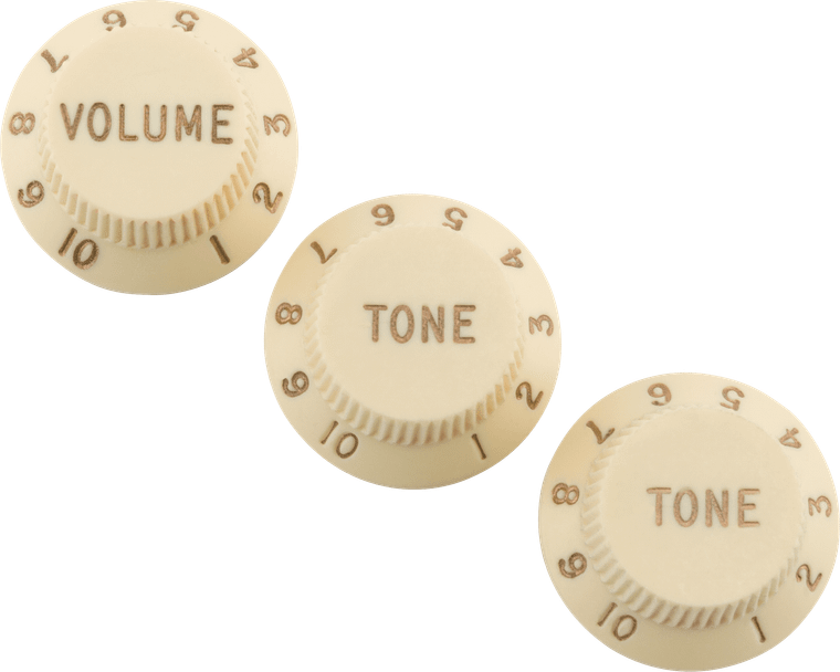 Fender Road Worn Strat Knob Set - Aged White