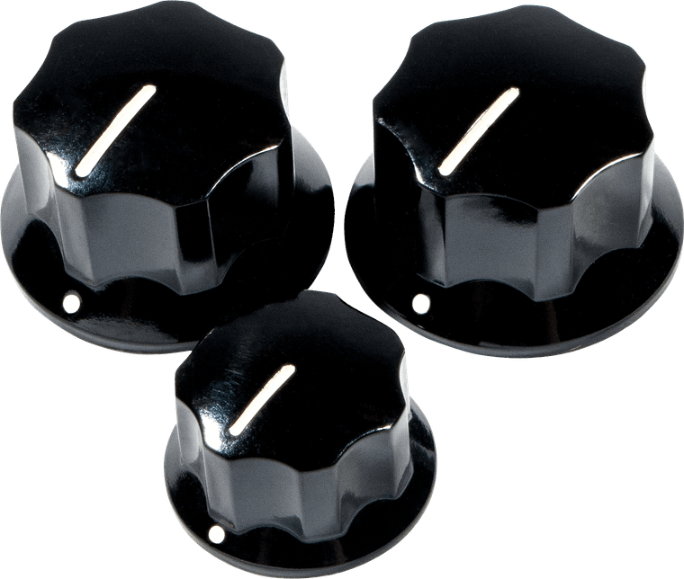 Fender Pure Vintage '60s Jazz Bass Knob Set - Black