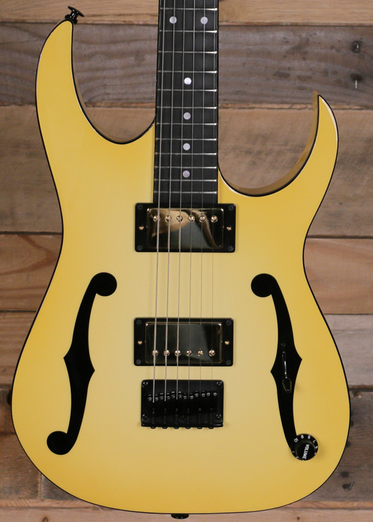 Ibanez Paul Gilbert Signature PGM1000T Electric Guitar Aged Cream Burst w/ Case