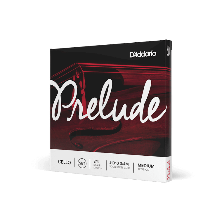 D'Addario Prelude Cello String Set, 3/4 Scale, Medium Tension