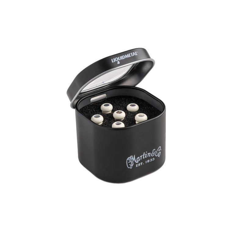 Martin LUXE BY MARTIN Liquidmetal Bridge Pins - Bone with Pearl