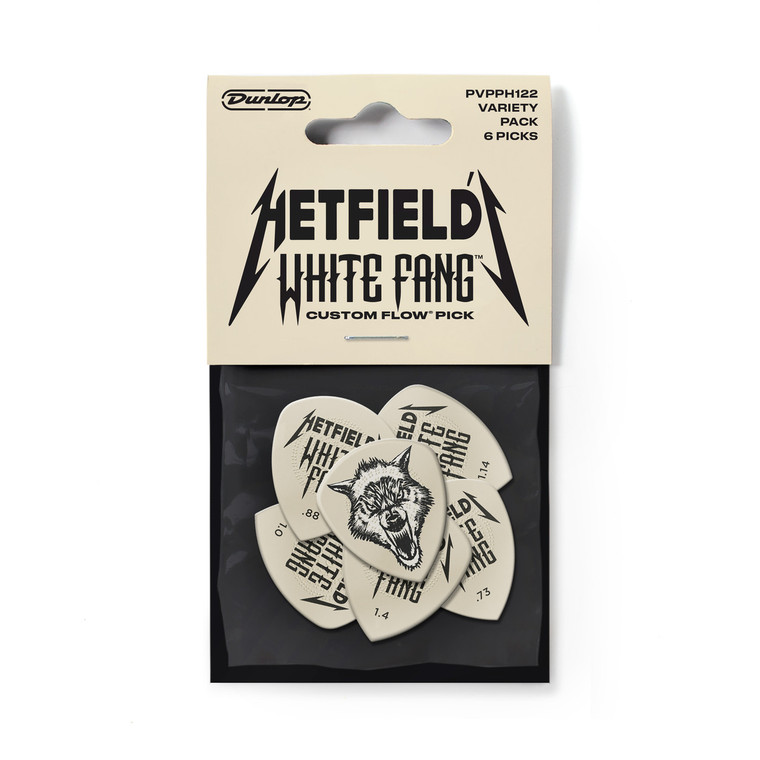 Dunlop James Hetfield White Fang Custom Flow Pick Variety Pack - 6 Pack - 1