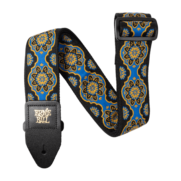Ernie Ball Classic Jacquard Guitar Strap/Bass Strap - Kaleidoscope Blue