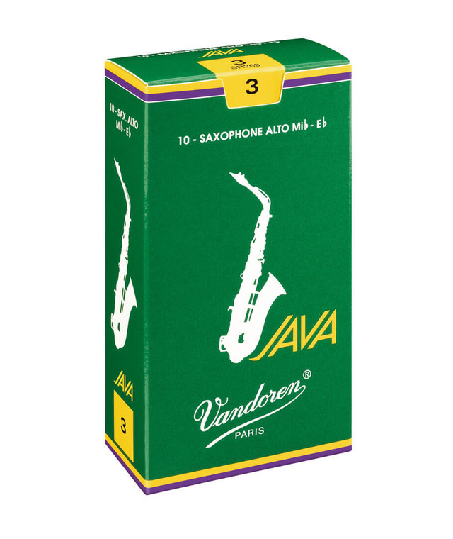 Vandoren Java Alto Saxophone Reeds - Strength 3 - Box of 10