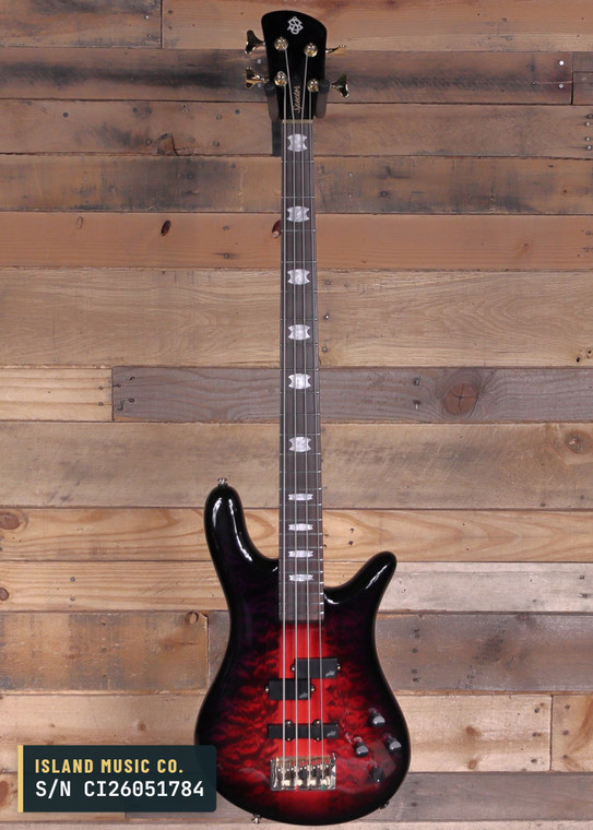 Spector ICON NS-2 Neck Through Bass, Black Cherry - actual guitar photo 1