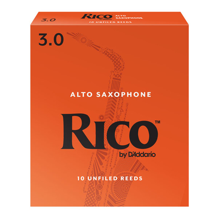 Rico by D'Addario Size 3 Alto Saxophone Reeds - 10 Pack