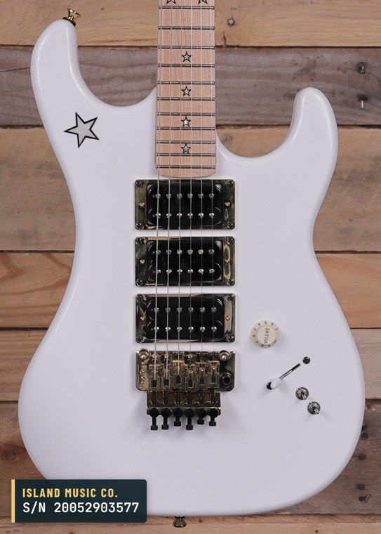 Certified Pre-Owned Kramer Jersey Star Electric Guitar, White Pearl - Fair Condition - photo 1