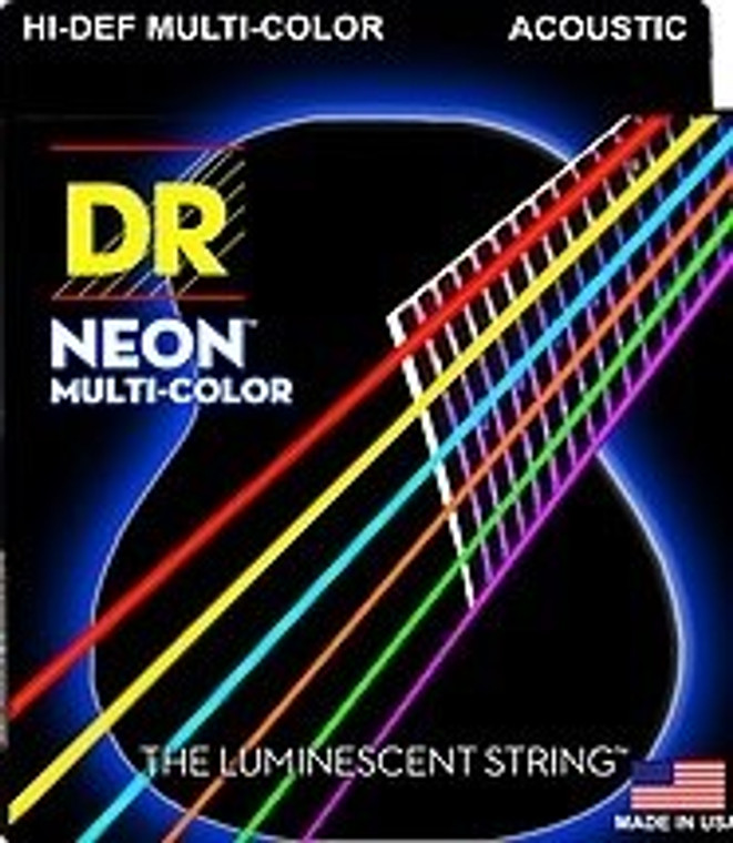 DR Multi-Color 12 Light Acoustic Strings