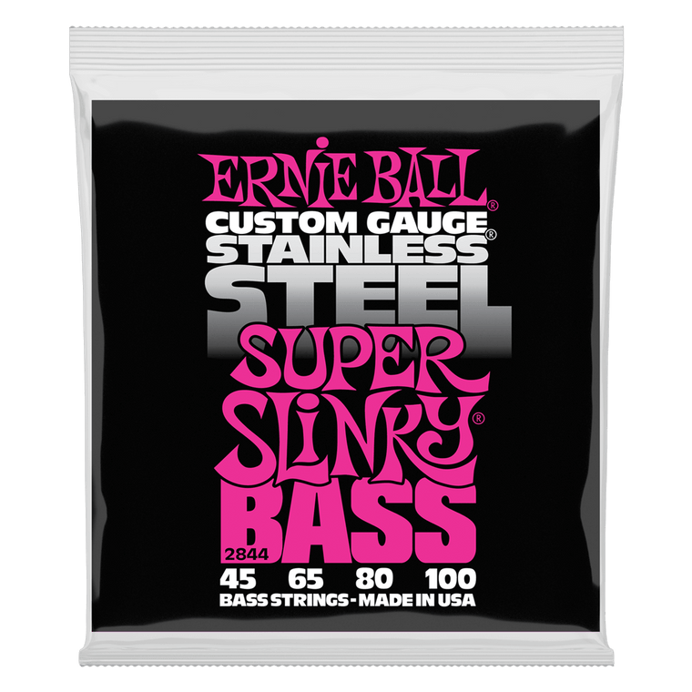 Ernie Ball P02844 Super Slinky Stainless Steel Bass Strings