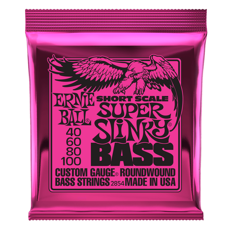 Ernie Ball P02854 Super Slinky Short Scale Nickel Wound Bass Strings