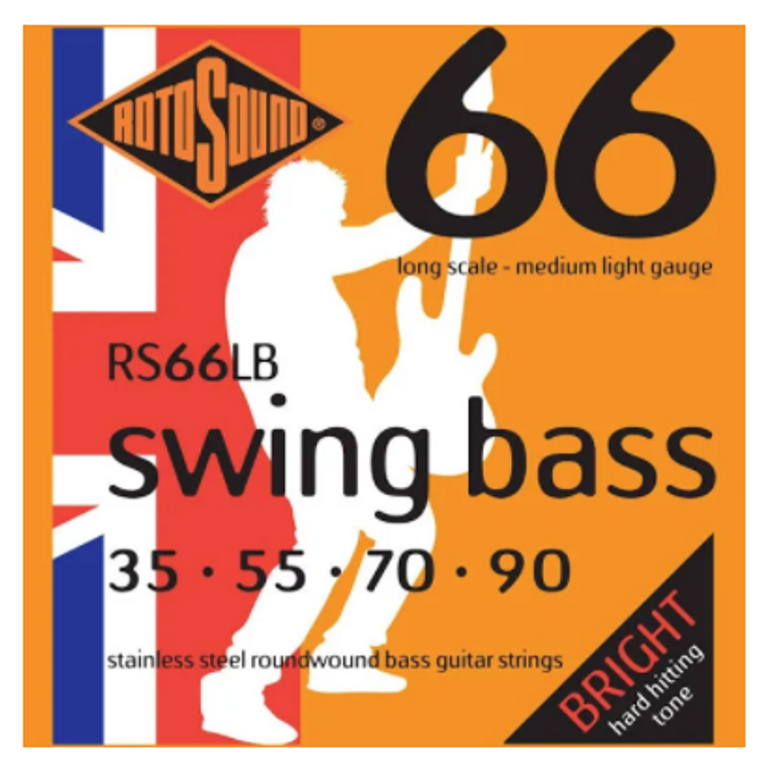Rotosound RS66LB Stainless Steel Bass Guitar Strings - Medium Light