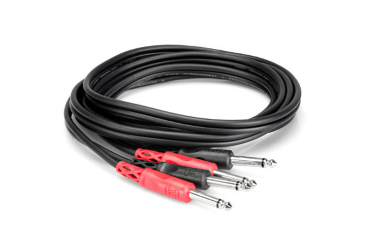 Hosa CPP-201 1m Stereo Interconnect Cable - Dual 1/4" TS to Same