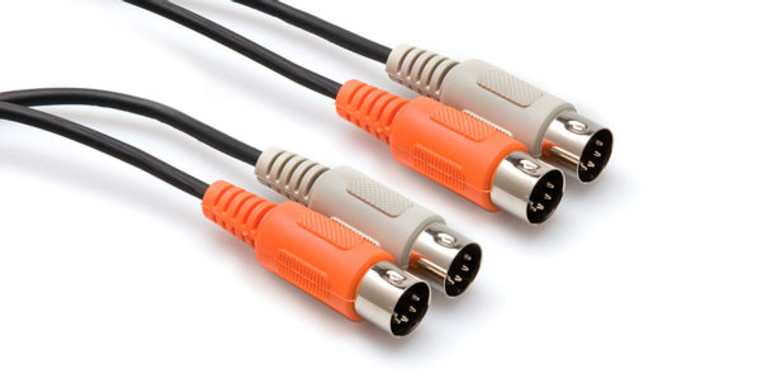 Hosa MID-203 3m Dual MIDI Cable - Dual 5-pin DIN to Same