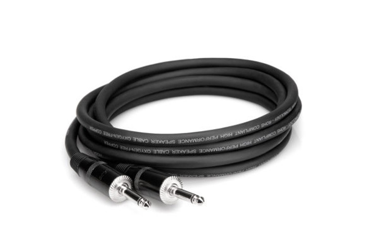 Hosa SKJ-403 3ft Pro Speaker Cable - REAN 1/4 in TS to Same