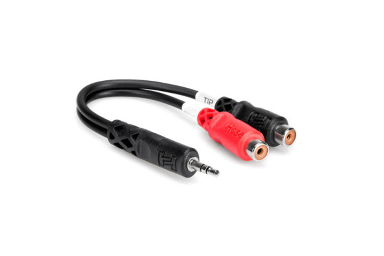 Hosa YRA-154 Stereo Breakout Cable - 3.5mm TRS to Dual RCAF