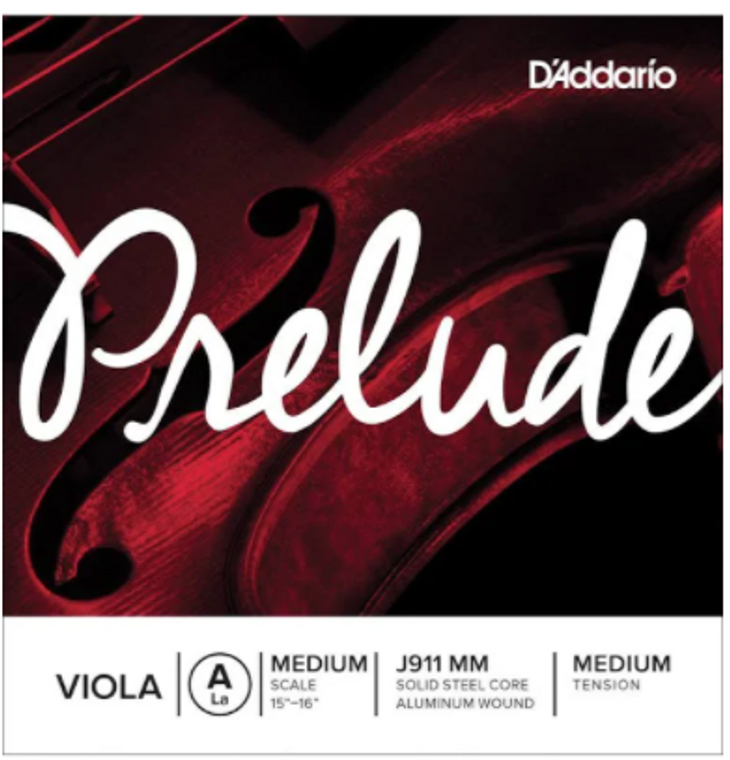 D'Addario J911MM Prelude Viola A String - Medium Tension, Medium Scale