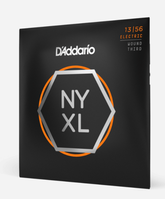 D'Addario NYXL1356W NYXL Nickel Wound Electric Guitar Strings - Medium Wound 3rd, 13-56