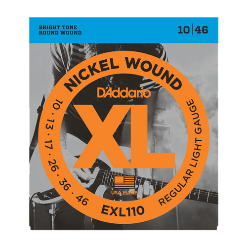 D'Addario XL Nickel Wound Regular Light - 10-46 Gauge - Island