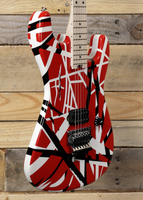 EVH　w/Black　Electric　Guitar　Striped　Series　Series　Red