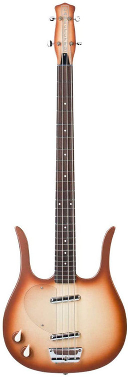 Danelectro Left-Handed Longhorn 4-String Bass Guitar Copper