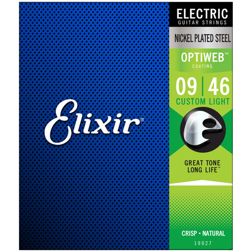 Elixir 19027 Electric Nickel Plated Steel w/ Optiweb Coating