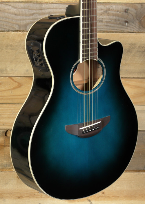 Yamaha APX600 Thinline Acoustic/Electric Guitar Oriental Blue Burst