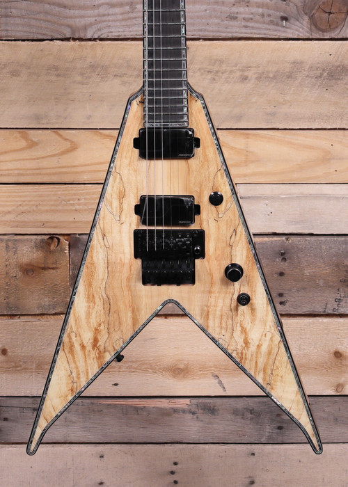 BC Rich JR-V Extreme Exotic Electric Guitar Natural w/ Floyd Rose