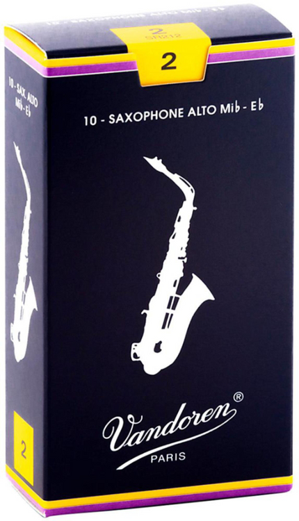 Vandoren Traditional Size 3 Alto Saxophone Reeds - 10 Pack