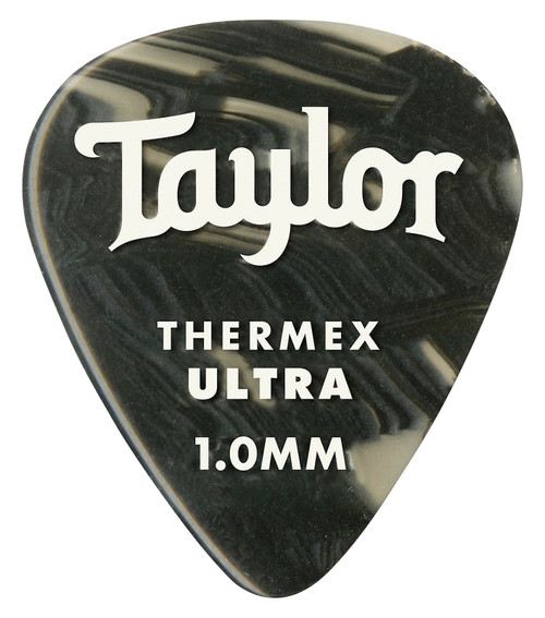 Taylor 1.0mm Premium 351 Thermex Guitar Picks Black Onyx 6-Pack