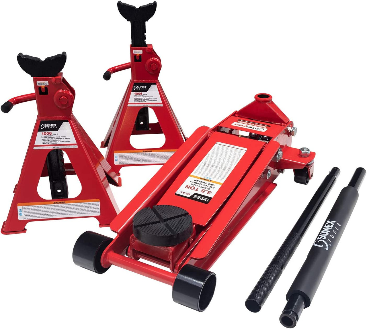 3.5 TON SERVICE JACK WITH 6 TON JACK STANDS - DirectLift Canada