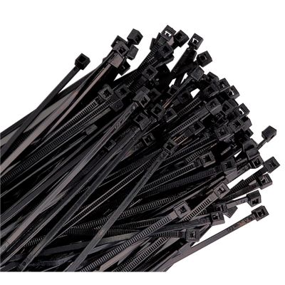 CABLE ZIP TIE 14" BLACK 100/PK 50LB TENSILE