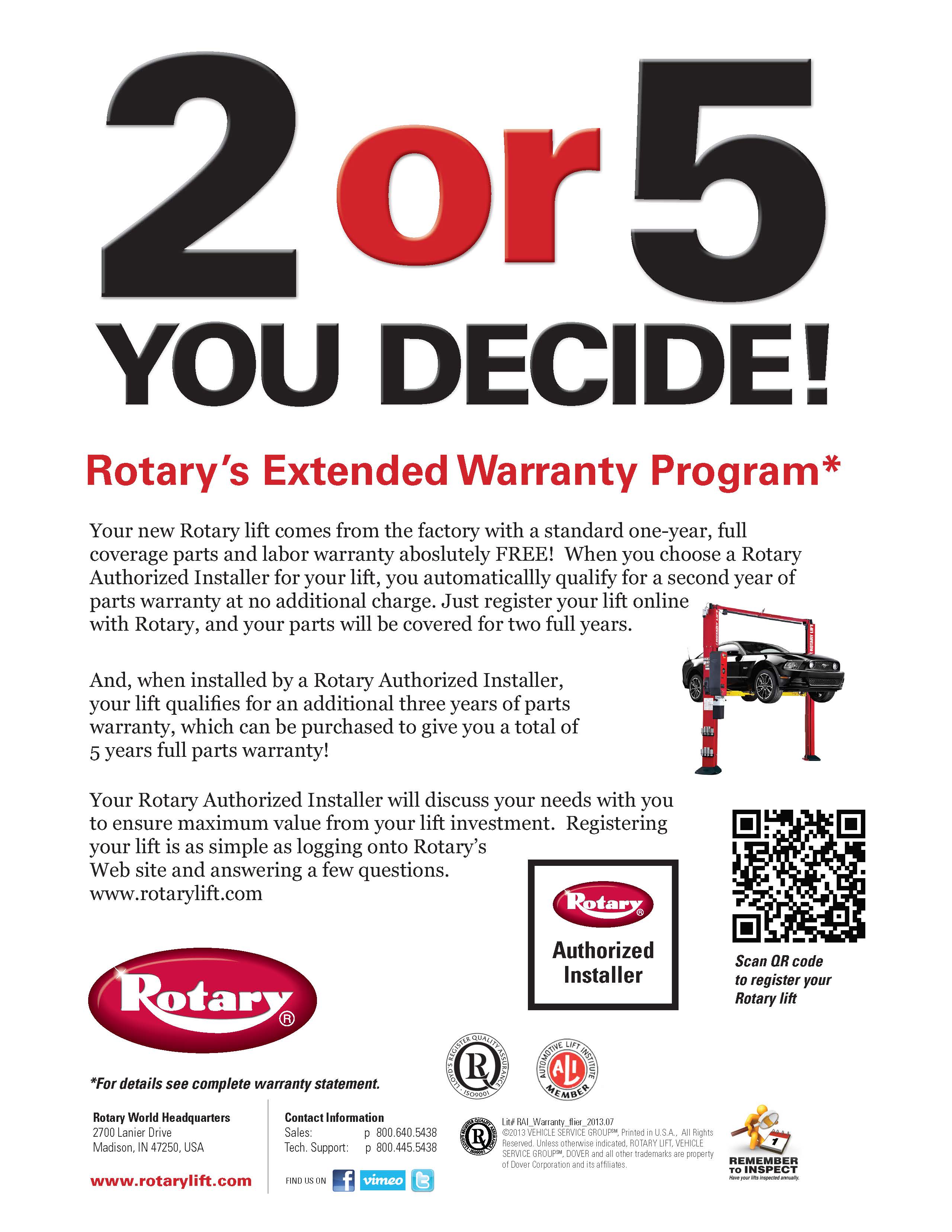 SPOA7 - 2 Post Lift  -7,000lbs. Capacity