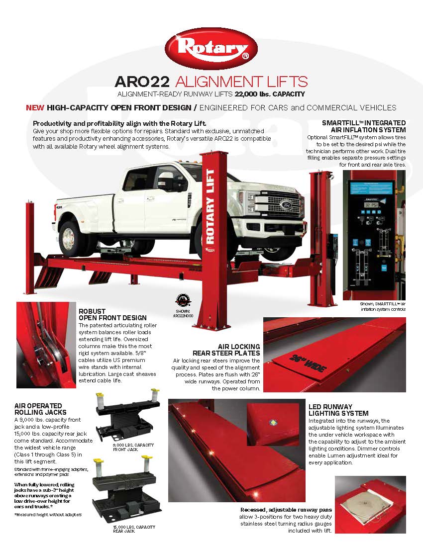 ARO22 - 4 Post Lift - 22,000lbs. Capacity ARO22 - 4 Post Lift - 22,000lbs. Capacity