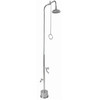 Outdoor Shower Company BS-2000-PCV-CHV Free Standing Cold Water Shower w/Foot Shower & Hose Faucet 6" Shower Head
