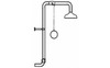 Outdoor Shower Company WM-442-PCV Wall Mount Short Cold Water Shower