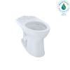 TOTO C454CUFG#01 Drake II Universal Height Elongated Toilet Bowl with CeFiONtect: Cotton White