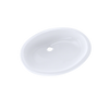 TOTO LT597G#01 Dantesca Oval Undermount Bathroom Sink with CeFiONtect: Cotton White