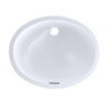 Toto LT597G#01 Dantesca Oval Undermount Bathroom Sink with CeFiONtect: Cotton White