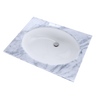 TOTO LT597G#01 Dantesca Oval Undermount Bathroom Sink with CeFiONtect: Cotton White