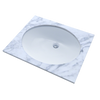 Toto LT579G#01 Rendezvous Oval Undermount Bathroom Sink with CeFiONtect: Cotton White