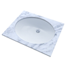 TOTO LT579G#01 Rendezvous Oval Undermount Bathroom Sink with CeFiONtect: Cotton White
