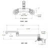 Chicago Faucets 445 Series Wall mounted 18 in. Double Jointed Faucet with Swing Spout in Chrome - 445-DJ18ABCP