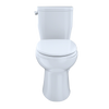 TOTO CST244EF#01 Entrada Two-Piece Elongated 1.28 GPF Universal Height Toilet: Cotton White