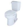 TOTO CST244EF#01 Entrada Two-Piece Elongated 1.28 GPF Universal Height Toilet: Cotton White