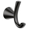Moen Glyde Matte Black Double Robe Hook
