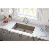 Elkay Quartz Perfect Drain 3-1/2" Removable Polymer Basket Strainer and Rubber Stopper Silvermist
