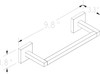 Ginger 5205/PC 8" Towel Bar Polished Chrome