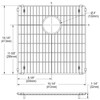 Elkay Crosstown Stainless Steel 16-1/4" x 16-1/4" x 1-1/4" Bottom Grid